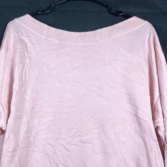 Fabletics Womens Sweater Pink Boat Neck Oversized Cotton Blend Small - Picture 11 of 12